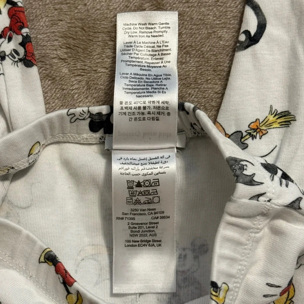 Pottery Barn Kids Disney Mickey Mouse Halloween Organic Cotton Pajamas 3T Set